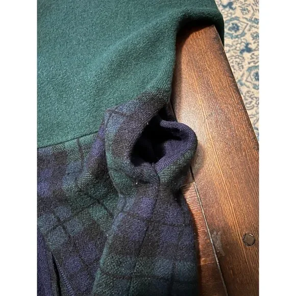 Vintage Wool Tartan Blackwatch Plaid Blanket Coat Jacket Blazer Duster Medium - Picture 5 of 8